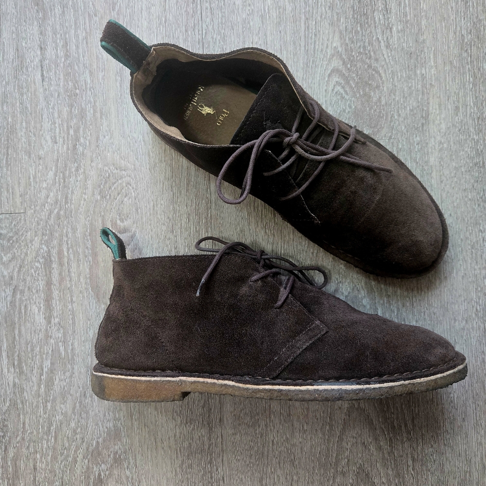 Polo Ralph Lauren Casterton Chukka Boots Brown Suede Crepe Sole 10.5D